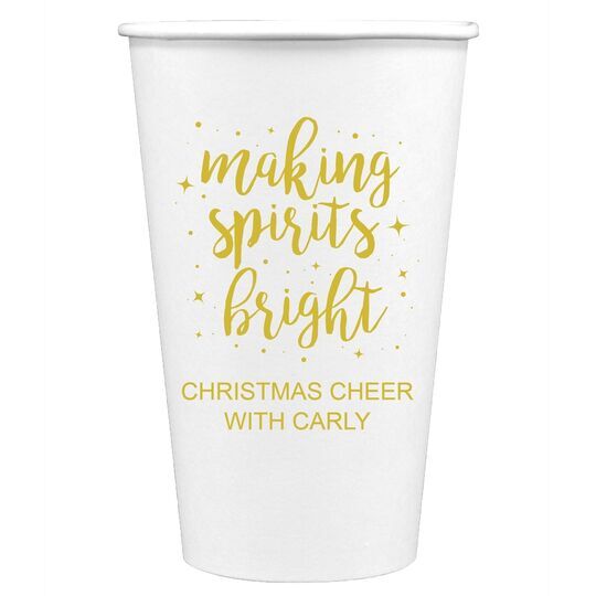 Making Spirits Bright Paper Coffee Cups